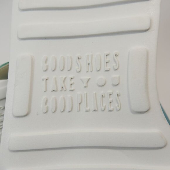 FLY LONDON Dafi SANDALS EU 41 10 10.5 Platform Wedge Thong Turquoise Leather NEW - Picture 13 of 15